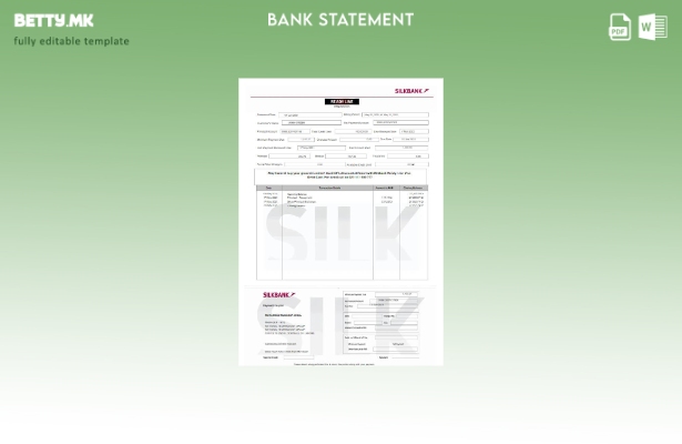 Модерен стил Шаблон за зборови за изјава на Пакистан Силкбанк